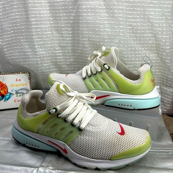 (E4) NIKE AIR PRESTO QS DEEP CUMULUS WHITE ORIENTAL POPPY SKYLIGHT MINT, L ,12US - Picture 1 of 12
